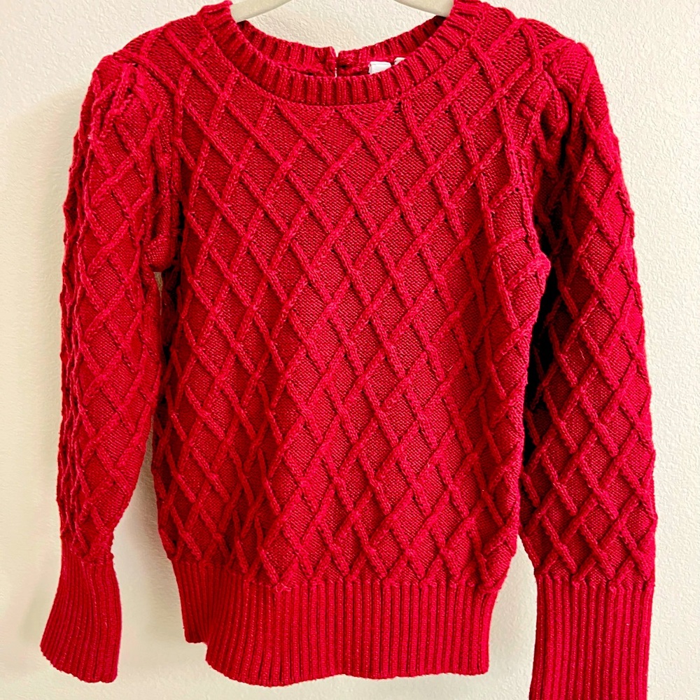 Janie & Jack Button Sleeve Crewneck Sweater 4T